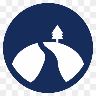 Tree And Road - Circle Clipart