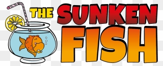 Sunken Fish Restaurant Logo Clipart
