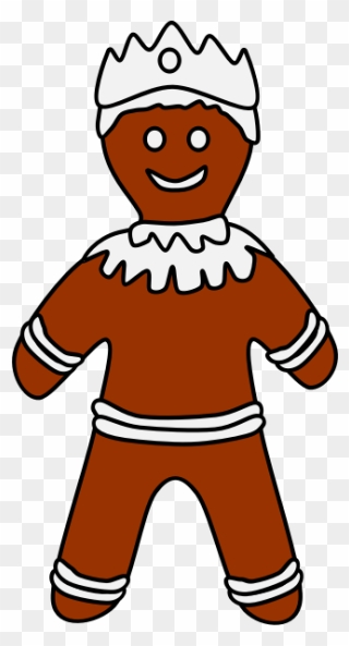 Gingerbread Cookie In Male Shape - Gingerbread King Clipart