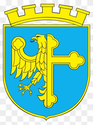 Vector Clip Art Of Coat Of Arms Of Opole City - Eagle And Cross Coat Of Arms - Png Download