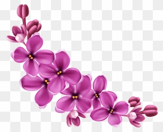 Vintage Flower Clipart Purple Jpg Library Flower Images - Transparent Background Flowers Png