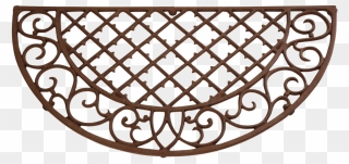 Doormat Cast Iron Half Round - Żeliwna Wycieraczka Clipart