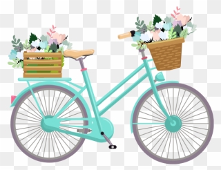 Flowers Bicycle Basket Png Clipart