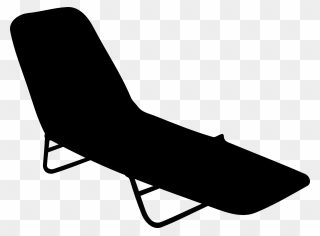 Beach Chair Silhouette Vector Image - Beach Chair Clip Art - Png Download