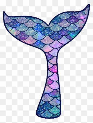 #mermaid #mermaidvibes #sparkles #galaxy #glitter #mermaidscales - Sparkly Mermaid Tail Clipart - Png Download
