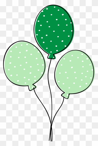 Balloons Clip Art - Transparent Green Balloon Clipart Png