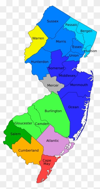 New Jersey Counties By - Native American Tribes In New Jersey Clipart