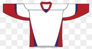 Transparent Hockey Clipart - Red White Blue Hockey Jersey - Png Download