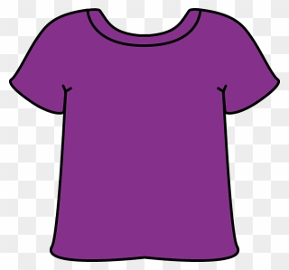 Jersey Clipart Purple Blouse, Jersey Purple Blouse - Purple T Shirt Clipart - Png Download