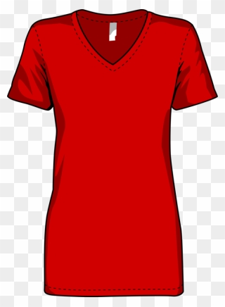 Shoulder,neck,sleeve - Red Women Shirt Clip Art Transparent - Png Download
