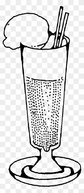 Floating Drawing Soft Drink - Soda Clipart Black And White - Png Download