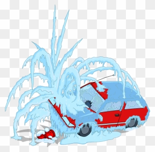 Frozen Car Snow Menu - Ned Flanders Clipart