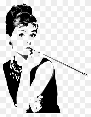 Breakfast At Tiffany"s Wall Decal Silhouette Poster - Breakfast At Tiffany's Illustration Clipart