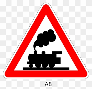 Railroad Crossing Clipart - Rail Crossing Sign - Png Download