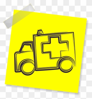 Transparent Sunday School Clipart - Moving Ambulance Clipart Black And White - Png Download