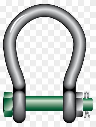 Wide Mouth D Shackle Clipart