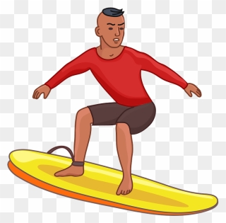 Surfer Clipart - Surfboard - Png Download