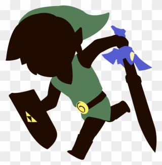 The Legend Of Zelda Clipart Silhouette - Toon Link Silhouette - Png Download