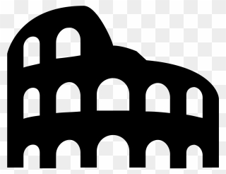 Rome Clipart Coliseum - Colosseum Icon Png Transparent Png