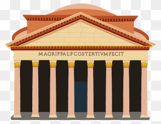 The Pantheon Clipart - Roman Temple - Png Download