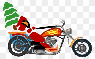 Santa Motorcycle Png Clipart