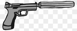 Free Download Transparent Pistol- - Comic Gun Png Clipart