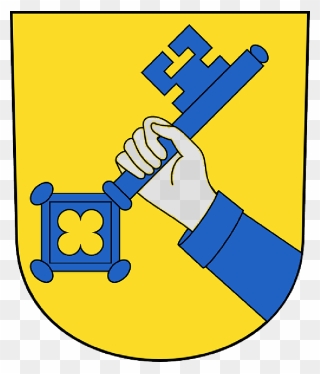 Crest, Emblem, Coat Of Arms, Flag, Swiss, Key, Hand - Wallisellen Clipart