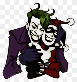 Transparent Joker And Harley Png - Harley Quinn Y El Guasón Dibujo Clipart