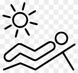 Beach Sunbathing Sun Tanning Svg Png Icon Free Download - Sunbathing Icon Png Clipart