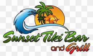 Sunset Tiki Bar Clipart