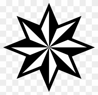 8 Point Star Clipart From Eight Point Star Clipart - 6 Point Nautical Star - Png Download