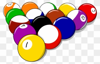 Vector Transparent Library Billiard Tables Billiards - Pool Balls Clipart - Png Download