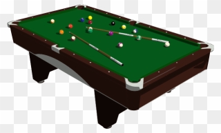 Pool Table Vector Image - Transparent Pool Table Png Clipart