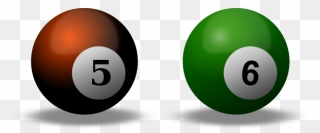 Snooker Balls - Cartoon Two Balls Clipart