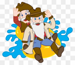 Cartoon Of Dusty And Wilbur On An Inner Tube In Water - Cartoon Clipart