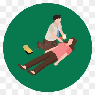 Automated External Defibrillation Awareness - Illustration Clipart