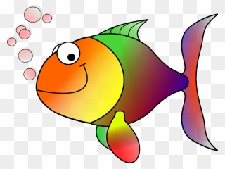 Happy Fish Vector Illustration - Fish Clipart - Png Download