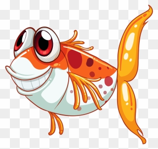 Smiling Fish Black Clipart Svg Transparent 4 - Sea Life Cartoons - Png Download