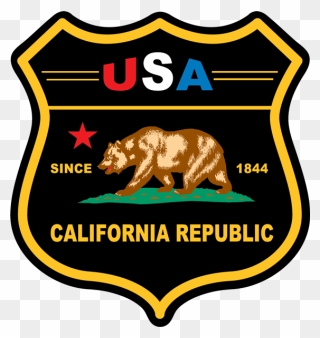California Black Shield Sticker - King Of California Hootsman Clipart