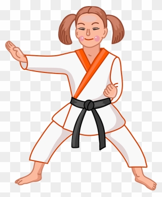 Karate Girl Clipart - Png Download