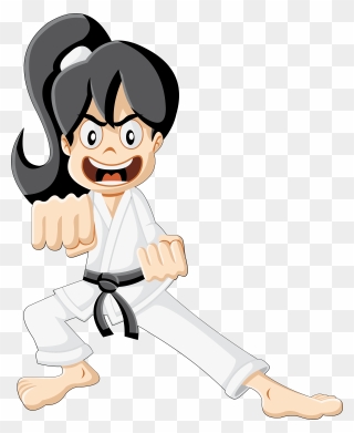 Clip Art The Martial Arts Cartoon - Karate Cartoon - Png Download