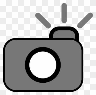 Grey Camera Flash Clipart - Camera Clip Art - Png Download