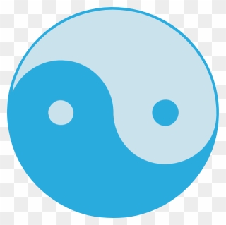 Free Vector Blue Yin Yang Clip Art - Colored Yin And Yang - Png Download