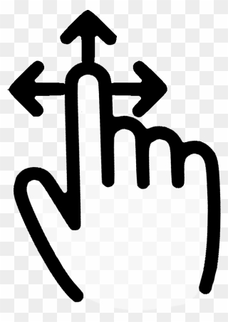 Finger Scroll Up Gesture Clipart
