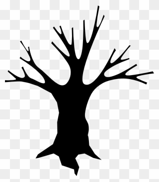 Tree Snag Silhouette Clip Art - Cartoon Tree Silhouette Png Transparent Png