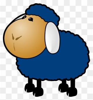 Blue Sheep Clip Art At Clker - Blue Sheep Clipart - Png Download