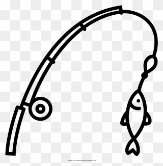 Fishing Rod Coloring Page - Fishing Pole Svg Free Clipart