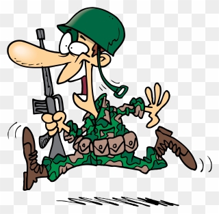 Funny Soldier Cartoon Clipart