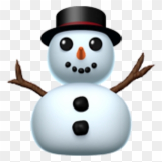 Snowman Emoji Iphone - Ios Snowman Emoji Png Clipart