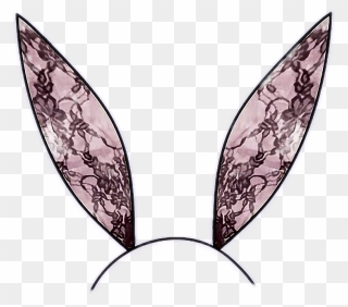 Clipart Bunny Headband - Lace Black Bunny Ears Png Transparent Png